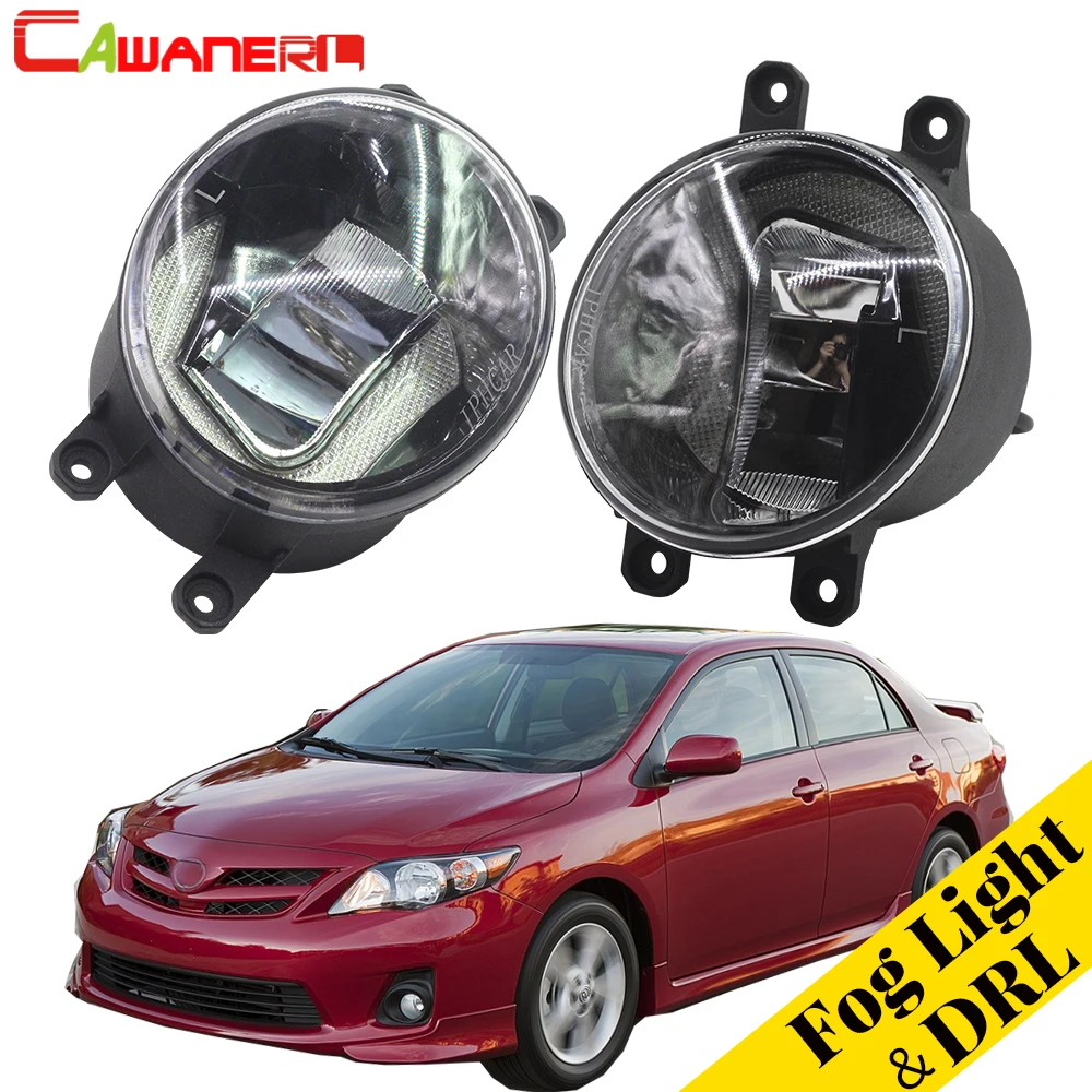 Cawanerl Car Styling LED Lamp Fog Light Daytime Running Light DRL White For Toyota Corolla 2009 2010 2011 2012 2013 2014 2015 Cawanerl Car Styling LED Lamp Fog Light Daytime Running Light DRL White For Toyota Corolla 2009 2010 2011 2012 2013 2014 2015