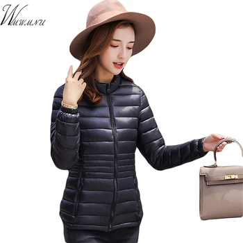 

Thin Cotton Warm Jacket Short Tops Winter Jacket Women Coat Mom's Korean Slim Plus size Female Parka Coat Padded Casual Jacket