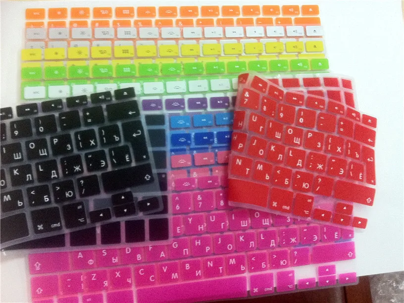 Russian Letters Keyboard protector for Macbook Air Pro Retina 13&quot 15&quot 17&quot Laptop Skin Covers Mac book 13 15 EURO UK Version |