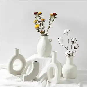 Vases Flower-Pot Ceramic-Vase Home-Ornaments Vegetarian Nordic Creative White Craft Ins Vases Flower-Pot Ceramic-Vase Home-Ornaments Vegetarian Nordic Creative White Craft Ins