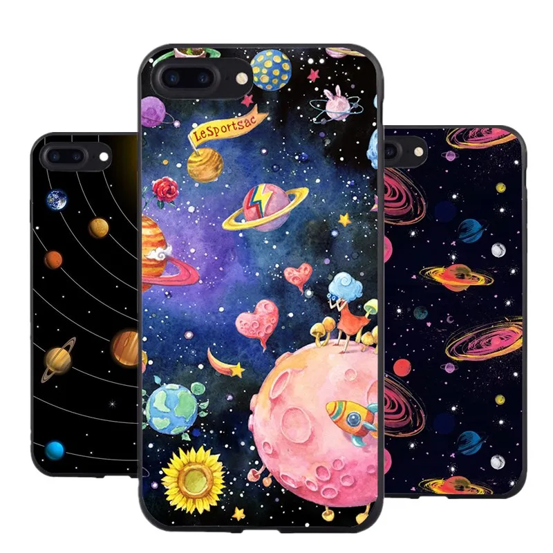 Universe Case For Coque Iphone 5 5S SE 6 7 8 X Starry Sky Star plus Soft TPU Phone for iphone Funda Cover |