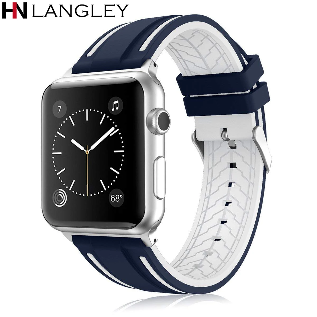 

New Style Silicone Bands Strap For Apple Watch Bands 38mm 42mm Series1 2 3 For iWatch Sports Edition