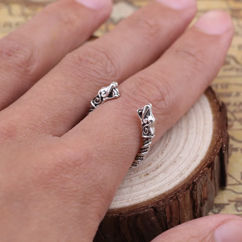 2018 сплав античный посеребренный Дракон-Викинг кольцо в подарок | Украшения и