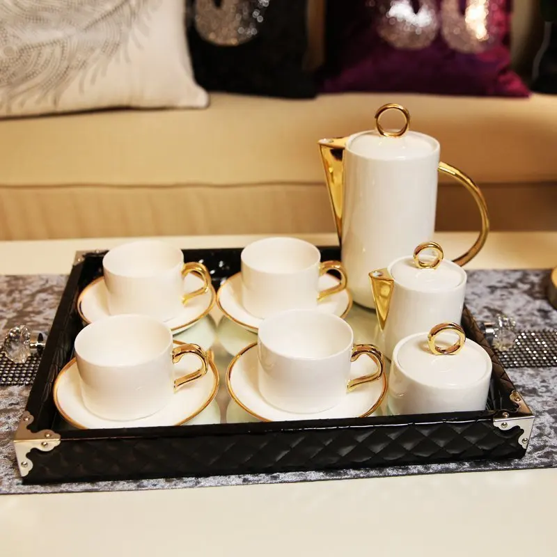 New European classical ceramic Coffee Tea Sets tea pot and milk cup mug home decor crafts room decoration porcelain coffee pot New European classical ceramic Coffee Tea Sets tea pot and milk cup mug home decor crafts room decoration porcelain coffee pot