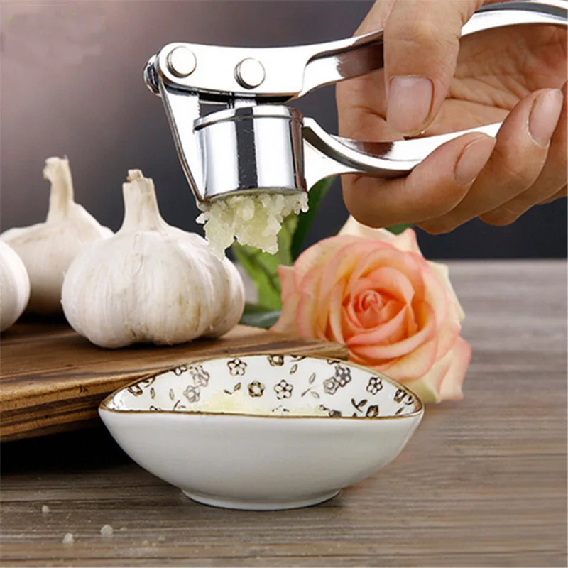 1 pc Ginger Garlic Grinding Maker Stainless Steel Garlic Press Fruit