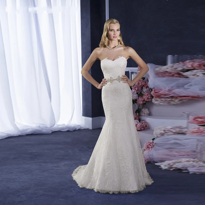 Mermaid Wedding Dresses Innovative Design Sweetheart Off Shoulder With Crystal Beading Organza 2017 Lace Appliques | Свадьбы и