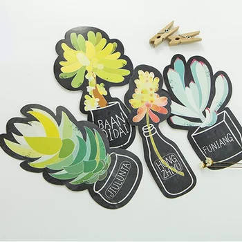 

30pcs plant drawing on blackboard style card multi-use Scrapbooking party invitation DIY Decor gift card message card postcard