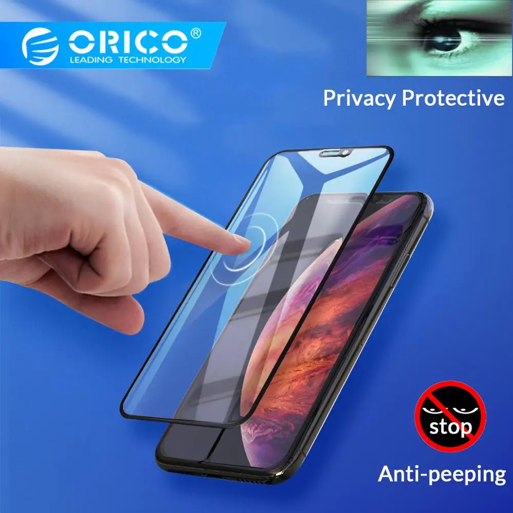 Защита экрана ORICO для iphone X XR XS Max анти шпионское закаленное стекло 6 7 8