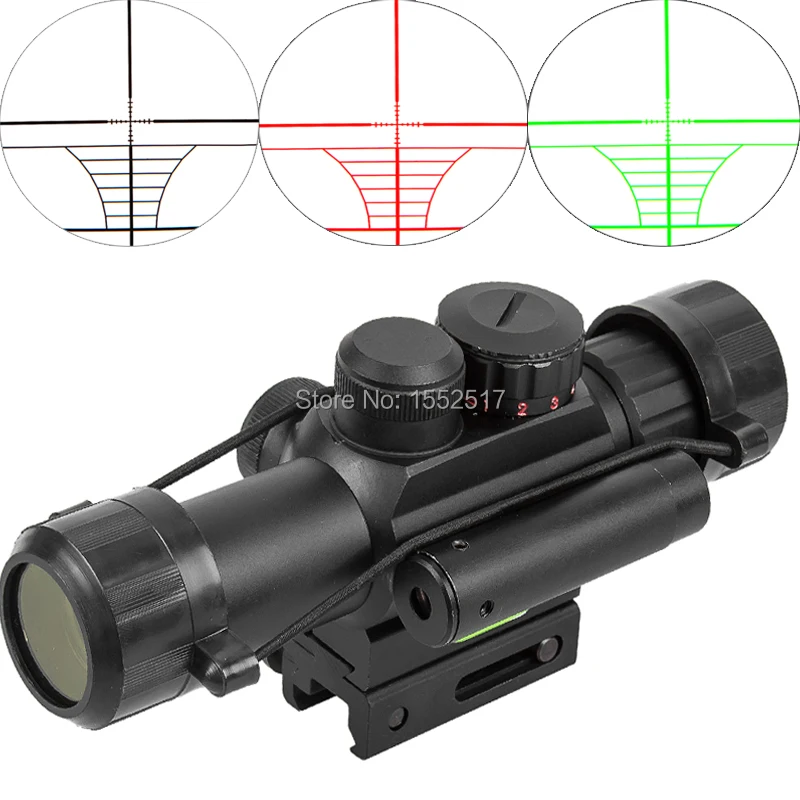 

M6 4X25 Hunting Rifle Scope With Red Laser Sight Water/Fog Proof Waterproof, Fogproof And Shockproof.