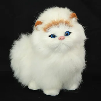 

1 Pcs Smooth Hair Electronic Pets Cats Dolls Simulation Animal Cat Toys Meowth Children's Cute Pet Plush Toys Model Xmas Gifts