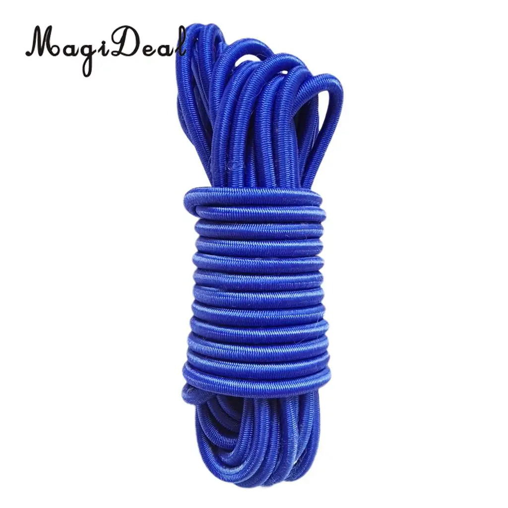 MagiDeal 4mm x 5m Strong Elastic Round Bungee Rope Shock Cord Tie Down Marine Boat Trailer Kayak Surfboard Roof Rack