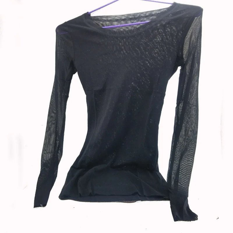 

SEXY good elastic Winter Women's crochet lace shirt blouse transparent slim casual tops tees for women clothing 1pcs/lot xDS57