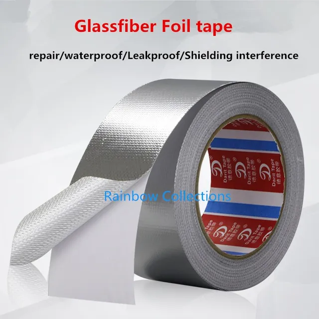 25M Thicken fiberglass Flame retardant aluminum foil tape High