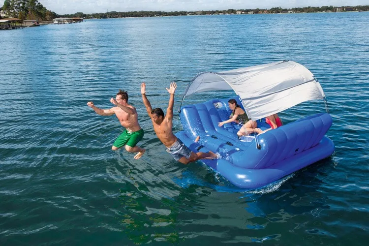 Swimming pool inflatable boat floating adult swimming floating row summer rest water toys and water pumps