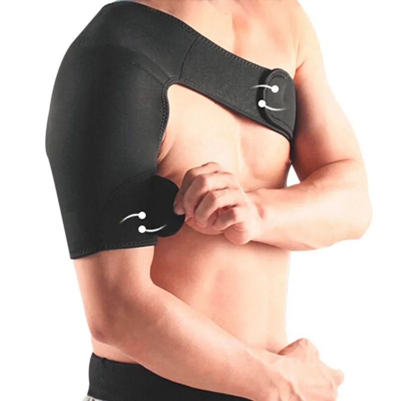 

Shoulder Support Brace Back Guard Strap Wrap Belt Band Pads Single Shoulder Adjustable Breathable Sports Care Guard Protect ri