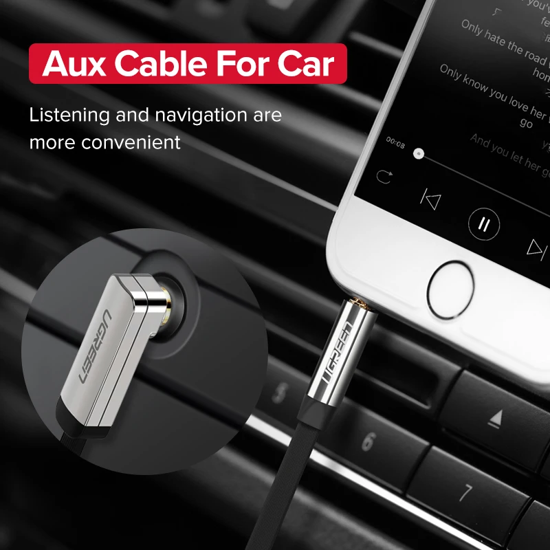 Ugreen AUX Cable Jack 3.5mm Audio Cable 3.5 mm Jack Speaker Cable for JBL Headphones Car Xiaomi redmi 5 plus Oneplus 5t AUX Cord