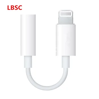 

original for Apple Lightning to 3.5mm headphone jack adapter for iPhone 7 plus Audio converter for ipad iPhone X 8 plus 5s 5c 6s