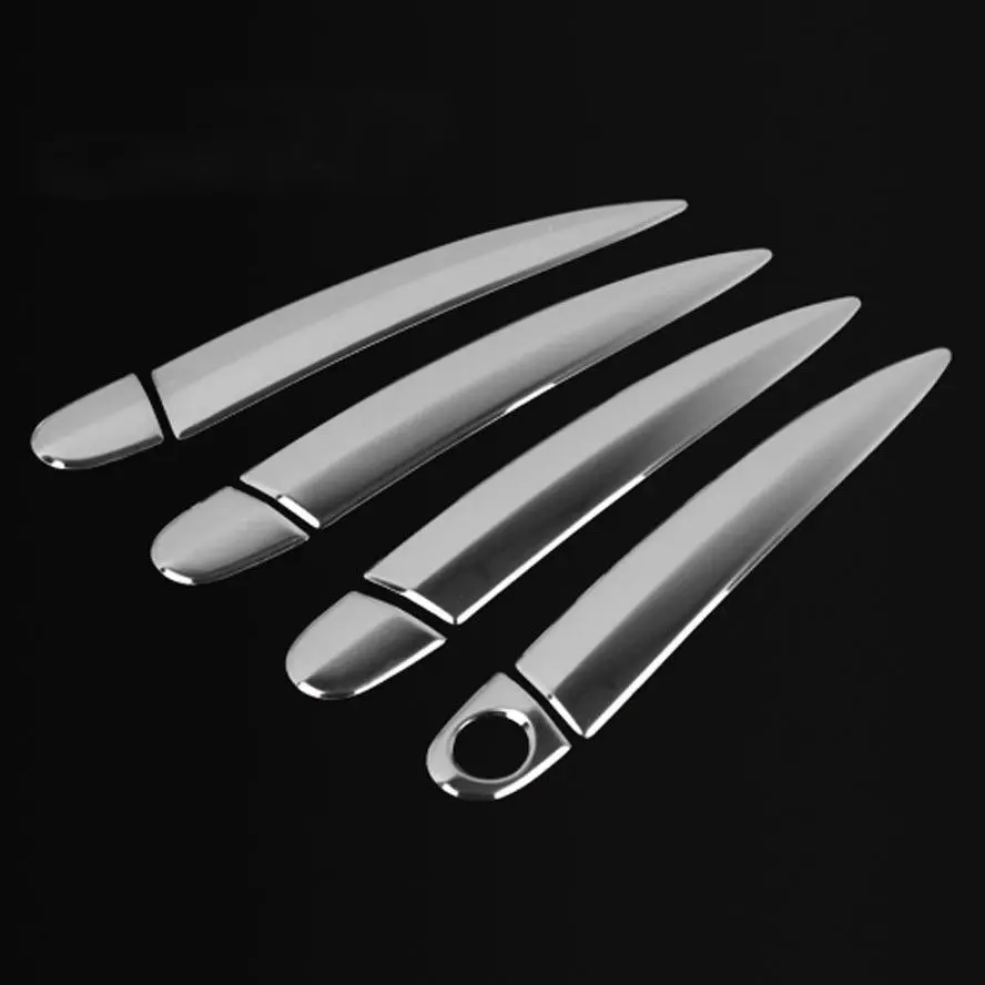 

4pcs/set Chrome Stainless Steel Car Outside Door Handle Bar Decorative Cover Trim Sticker Fit For BMW X3 X5 X6 E70 Car Styling
