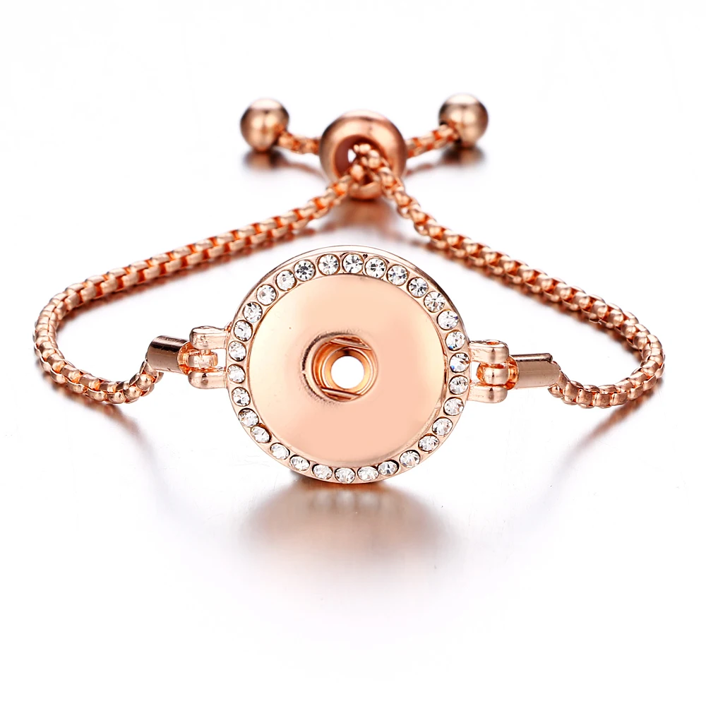 new Design 18mm Snap jewelry bracelets &amp bangle for Women gold Rose Gold Color Hand Made Fashion Jewelry | Украшения и