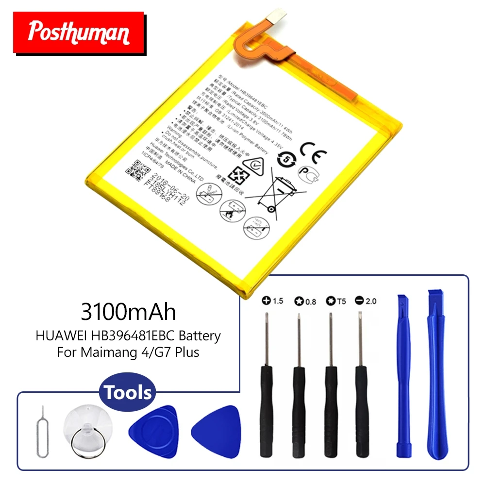 

Battery HB396481EBC For Huawei Honor 5X Ascend Y6 2 G7 Plus G8X+Opening Tools RIO-TL00 G7 Plus GR5 KII-L03 KII-L21 KII-L22