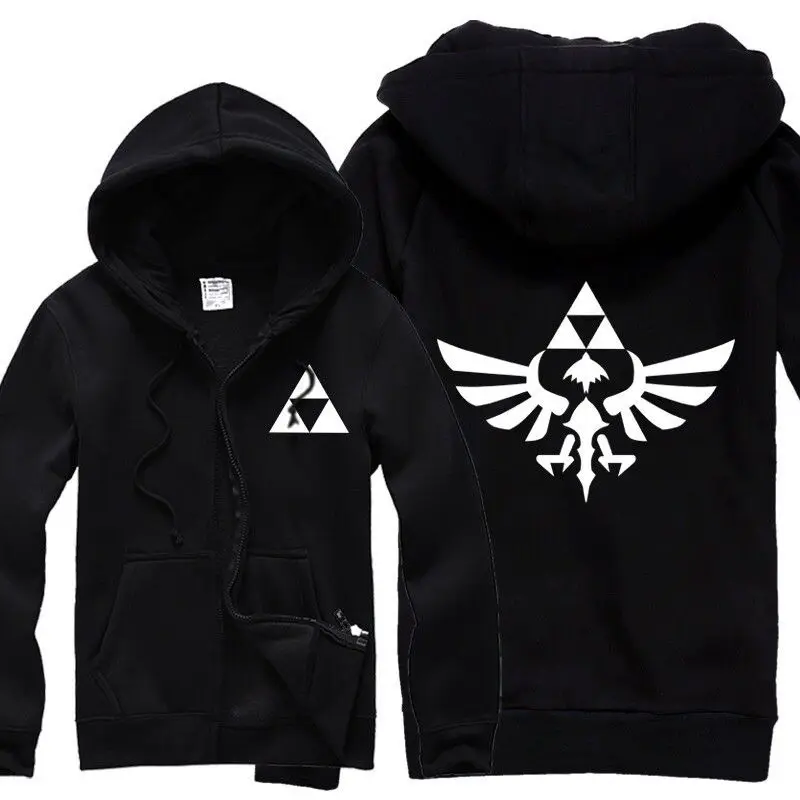 The Legend of Zelda Triforce Logo Link Hoodie Tee Cosplay Costume