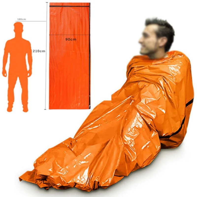 Sobrevivência de Emergência Saco de Dormir Sacos de Viagem Acampamento ao ar Térmico Livre à Prova d' Água 3 2 pçs ao ar livre saco de