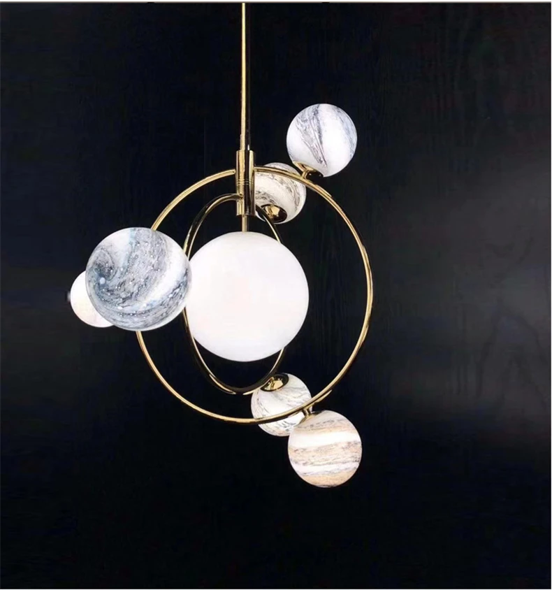 Пост современный скандинавский ребенок украшения для детской комнаты планета, звезда подвесной светильник креативный земной шар детская спальня подвесные лампы