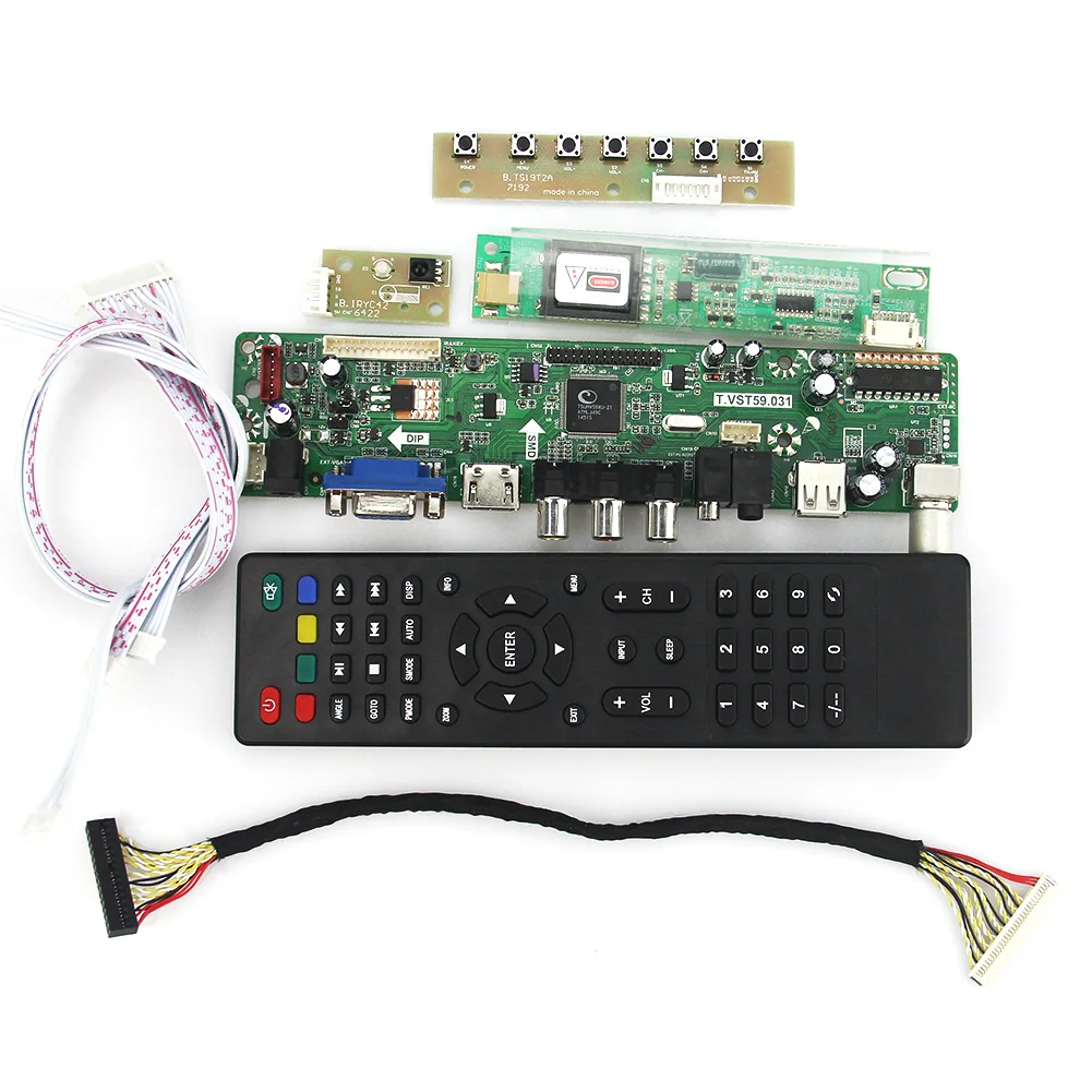 Best Price T.VST59.03 LCD/LED Controller Driver Board For LP141WX1-TLE1 LP141WX5-TLC1 (TV+HDMI+VGA+CVBS+USB) LVDS Reuse Laptop 1280x800 Best Price T.VST59.03 LCD/LED Controller Driver Board For LP141WX1-TLE1 LP141WX5-TLC1 (TV+HDMI+VGA+CVBS+USB) LVDS Reuse Laptop 1280x800