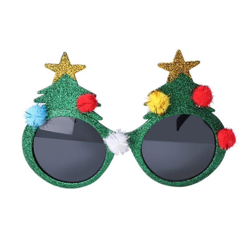2019 Glitter Christmas  Tree Sunglasses Glasses Fancy  Dress  