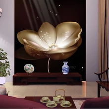 Пользовательские современная текстильная обоев, 3d росписи для ТВ гостиная диван Конференц-зал отеля спальня фон обои белый лотос