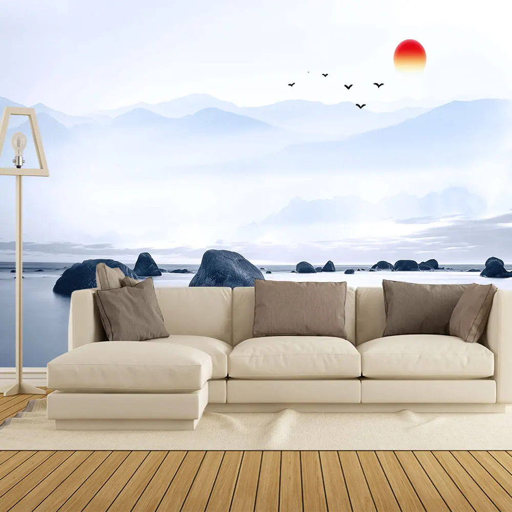 

Decoration Textile wallpaper New Chinese style Chinese style artistic ink landscape TV sofa background wall