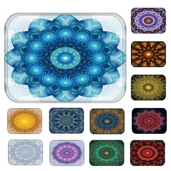 

1pcs 40*60cm Geometric Mandala Pattern Anti-Slip Suede Carpet Door mat doormat indoor Kitchen Living room Floor Mat Rug 48217