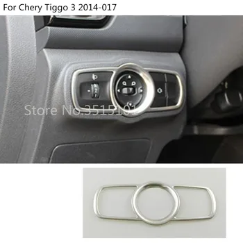 

car styling cover front Headlight light switch inner Trim frame lamp panel For Chery Tiggo-3 Tiggo3 2014 2015 2016 2017