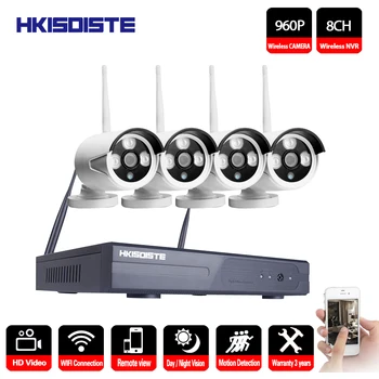 

4CH CCTV System 1080P HDMI NVR 4PCS 1.3MP IR Outdoor P2P Wireless IP CCTV Camera Security System IP Camera Surveillance Kit