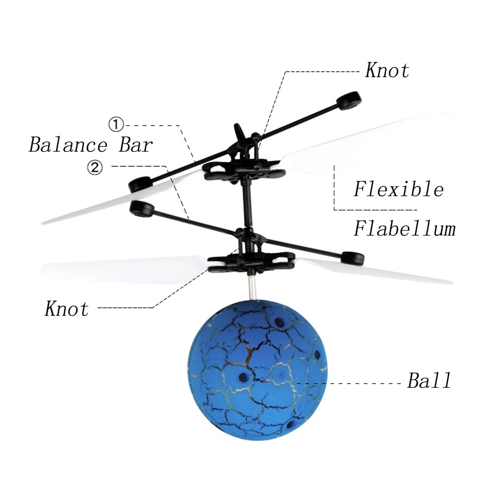 Креативный датчик зондирования летательный аппарат красочный Летающий сверкающий шар Встроенный светодиодный светильник для детей подростков электрические детские игрушки подарки