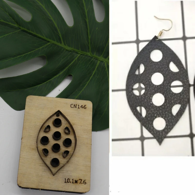 $12.22 DIY leather craft women earring die cutting knife mould hand punch tool template 70x40mm