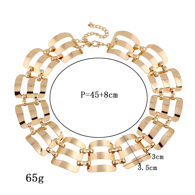 Liuxsp Макси панк металлическое колье, ожерелье s, новая мода, покрытые кругами, женское полое ожерелье, геормтрическое ювелирное изделие