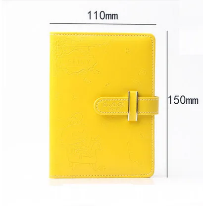 HOT Cute Weekly Planner Leather Notebook kawaii school diary A6 148 sheets Paper Office School Supplies notebooks gift - Цвет: see chart