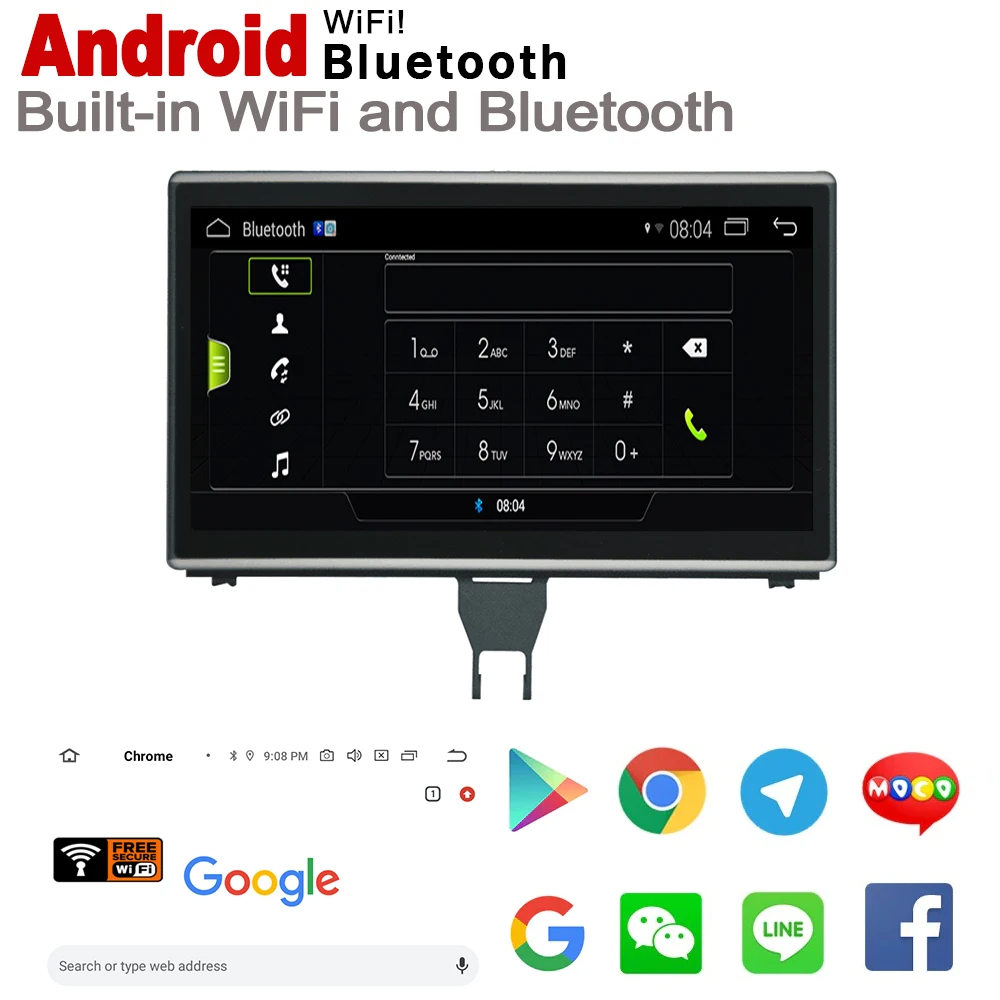 Excellent 9" HD IPS DSP Stereo Android 7.0 up Car DVD GPS Navi Map For Audi A7 4G8 2010~2017 MMI 2 DIN multimedia player radio WiFi BT 4