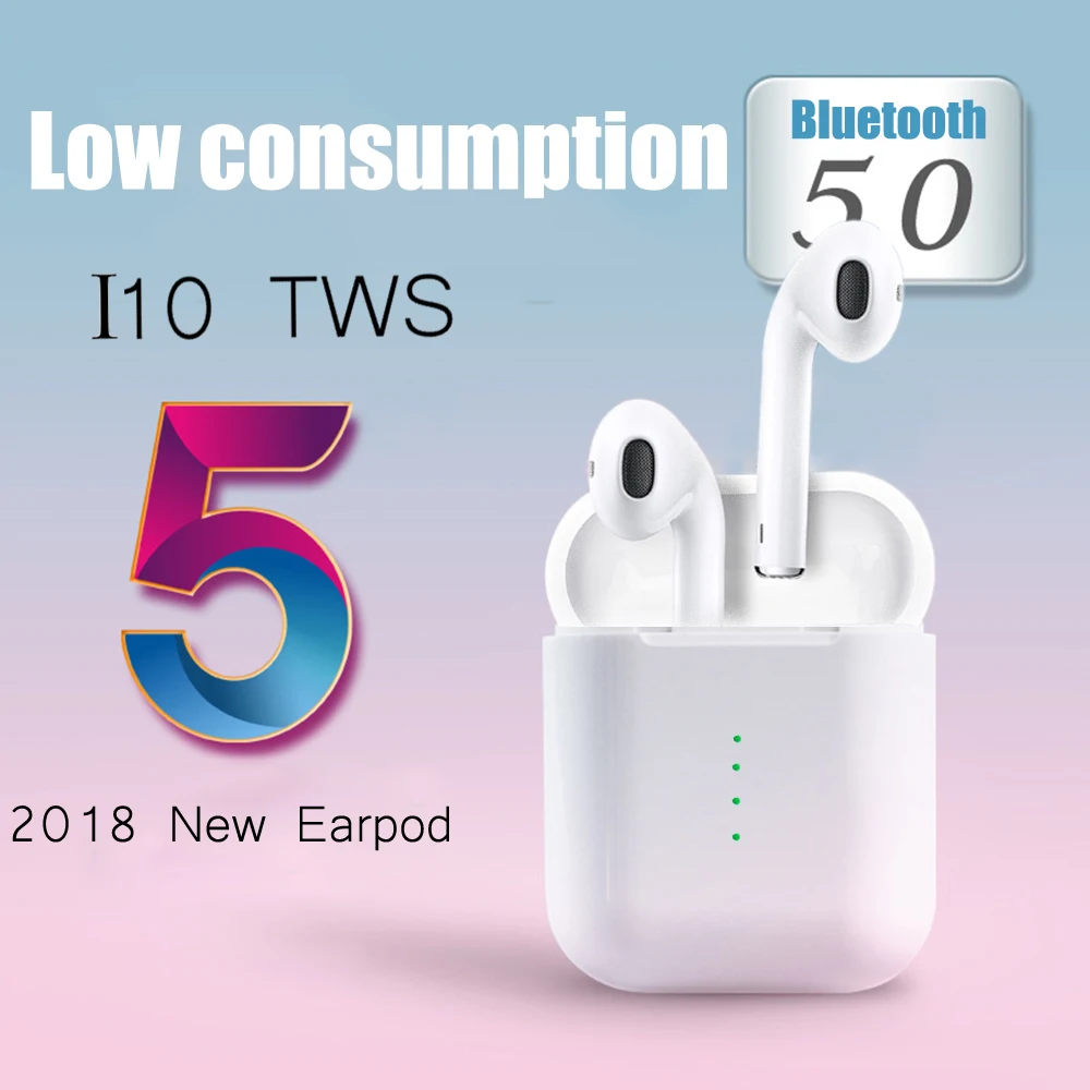 

Handsfree Bluetooth Car Kit i10 TWS Wireless Bluetooth Earphones Bluetooth V5.0 Earpiece Earpud for Driving Riding Sport Phone