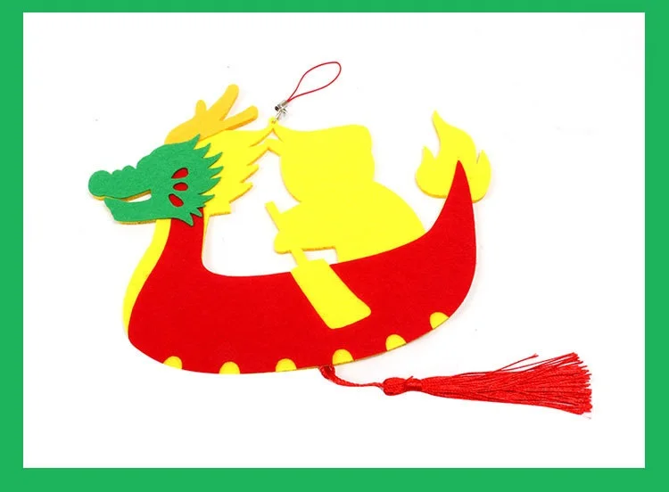 DIY дети дракон Лодка Нетканая одежда дети детский сад ремесла ручной работы игрушечные лошадки лодки гонки спорт раннее образование пар