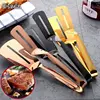 1Pc Cookware Steak Tong Gold Bread Clip Grill Accessory Kitchen Tongs Solid Stainless Steel Food Cooking Serving Utensil ► Photo 1/5