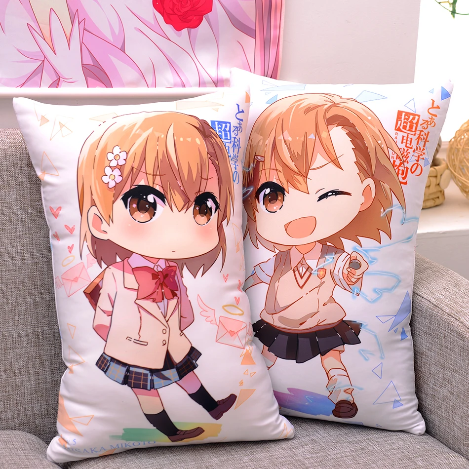 Japanese Anime Railgun Misaka Mikoto Kuroko Hugging Body Pillow Cute