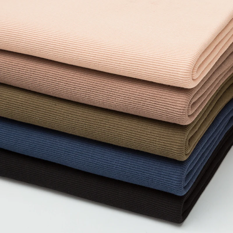 Тонкая ткань из хлопка и спандекса 160 г/м2 для летних футболок и топов, эластичная трикотажная манжета из ткани 0,25 м/0,5 м/шт. A0275