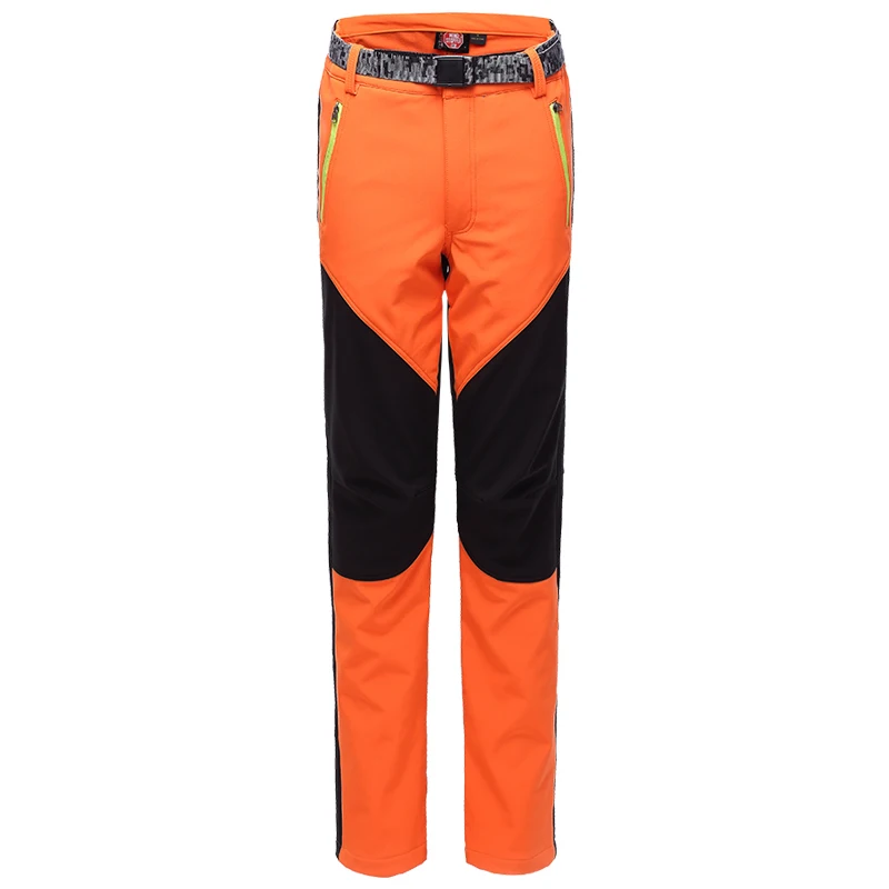 Мужская и wo Мужская Новая Теплая Зимняя верхняя одежда ветрозащитные водонепроницаемые дышащие лыжные брюки походный кемпинг - Цвет: Оранжевый