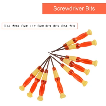 

T4 -T6/0.8start/1.5/2.0 Screwdriver Opening Repair Tool Kit Precision S2 Steel Magnetic Screwdriver Bits for iPhone Camera Watch