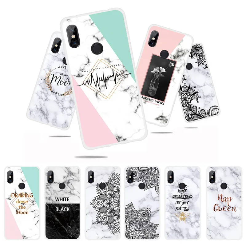 

Case sFor Redmi Note 5 Pro Case Soft Silicone Marble Pattern Phone Cases For xiomi Xiaomi Redmi Note 5/ note 6 Pro coque cover