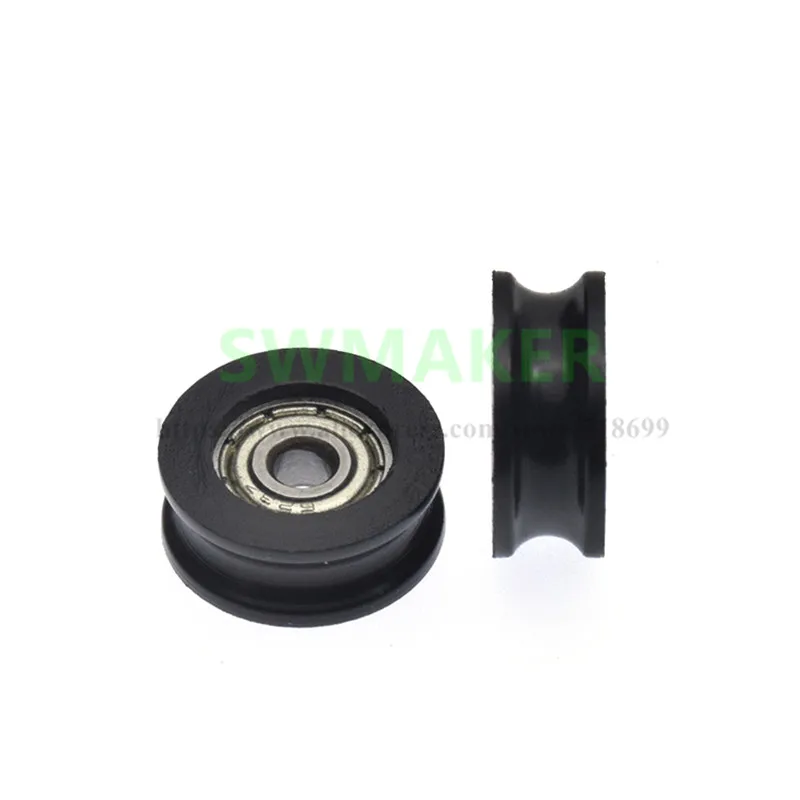 1pcs-3-15-6mm-623ZZ-bearing-pulley-rolling-window-wheel-U-groove-wheel-Nylon-Peilin-guide (4)
