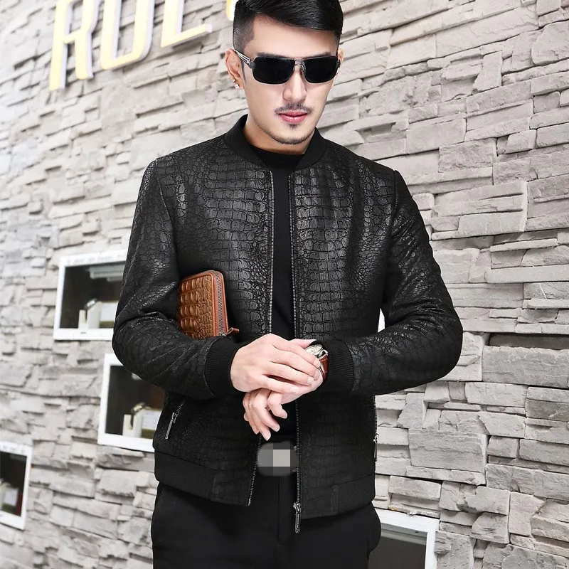 2018 New Winter Man Short Biker Jacket High Quality Leather Mens Coat Streetwear Slim Fit Men Thin Outerwear Plus Size L-4XL 2018 New Winter Man Short Biker Jacket High Quality Leather Mens Coat Streetwear Slim Fit Men Thin Outerwear Plus Size L-4XL