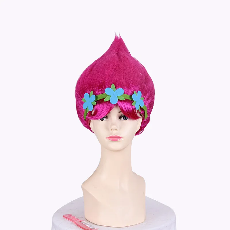 Аниме тролли волос Cos Бобби принцесса ребенка волосы Хэллоуин костюмы для